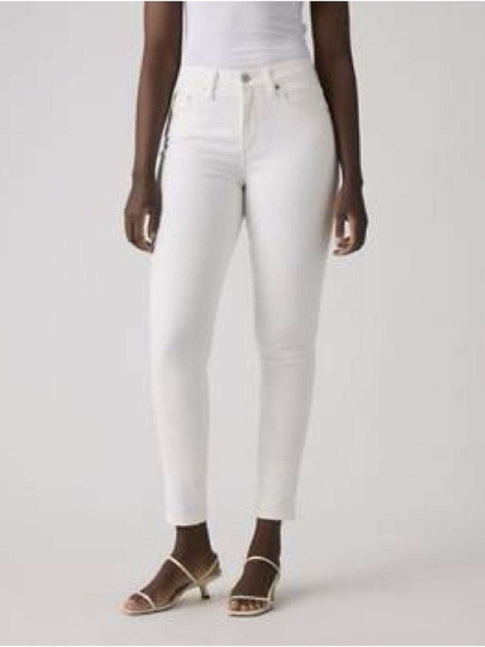 Levi's Women’s 721 Crisp White High Rise Skinny Jeans Size 24W - Picture 6 of 15